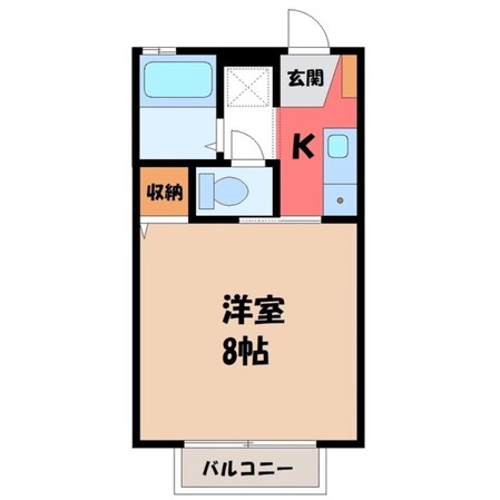 小山駅 徒歩21分 2階の物件間取画像